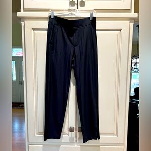 Athleta Brooklyn black pin stripe ankle pants